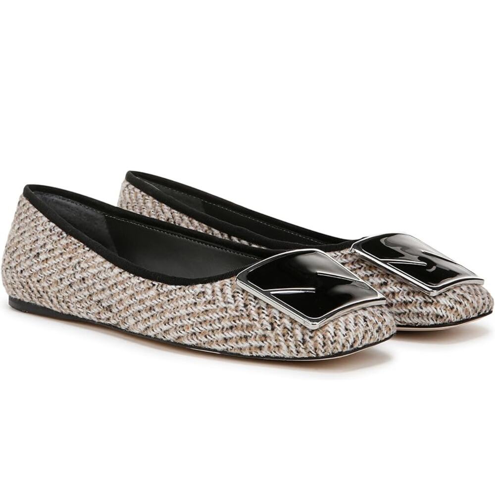 Franco Sarto Flexa 'Amaya' Women's Size 8 Ballet Flat Black Multi Tweed Fabric